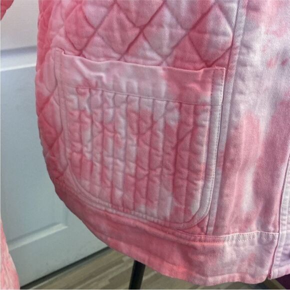 Loveshackfancy Pink Tie-Dye Quilted Jacket, M - Picture 9 of 13